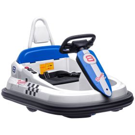 Electric Bumper Car for Kids 360 Rotation 6V Toddler Ride-on Toy Baby Bumping Car Perfect Gift White