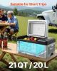 VEVOR Portable Refrigerator 21 Quart(20 Liter),12 Volt Refrigerator App Control(-4 to 68 F)