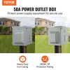 VEVOR 50 Amp RV Power Outlet Box, 125/250 Volt, Enclosed Lockable Outdoor RV Receptacle Box, NEMA 14-50R Weatherproof Electrical Panel