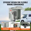 VEVOR 50 Amp RV Power Outlet Box, 125/250 Volt, Enclosed Lockable Outdoor RV Receptacle Box, NEMA 14-50R Weatherproof Electrical Panel