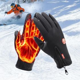 Anti-Slip Waterproof Thermal Winter Gloves for Men and Women (size: M)